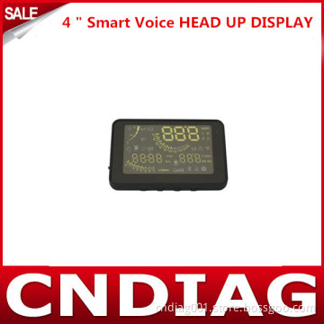 4 " Smart Voice Head up Display with OBD2 Interface Km/H & Mph Speeding Warning W03 (with OBD line)